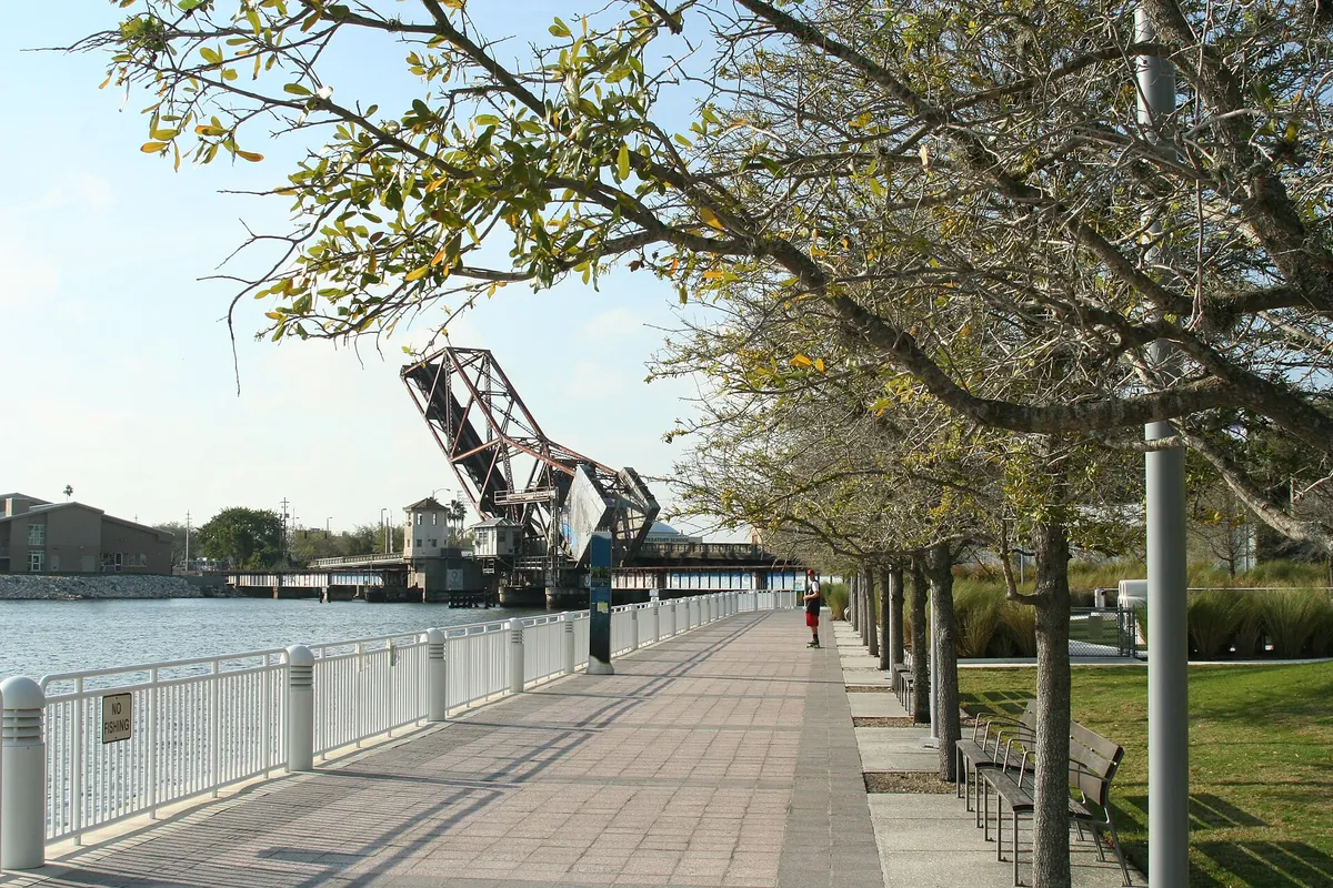 Tampa Riverwalk along the Hillsborough River in Tampa Heights