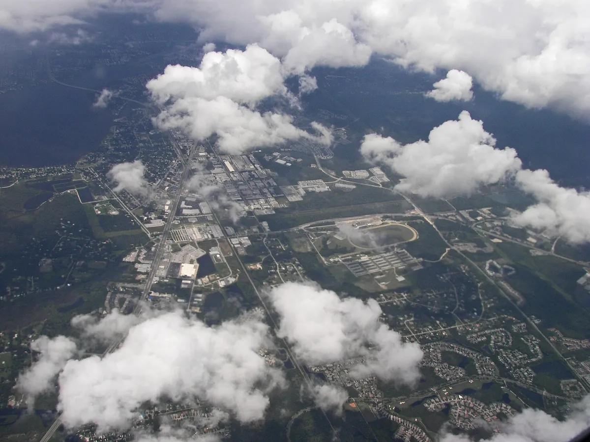 Aerial view of Westchase, a master-planned community in northwest Tampa